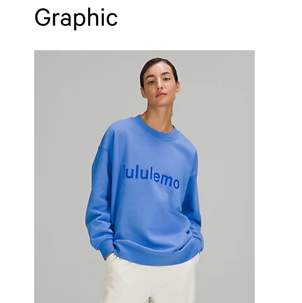 Lululemon perfectly oversized crew (Blue Nile) size 6